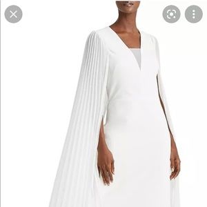Ralph Lauren white cape floor length dress size 8